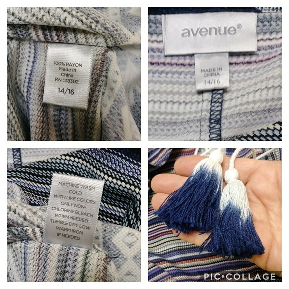 Avenue Poncho Top Size 14 - Picture 7 of 7